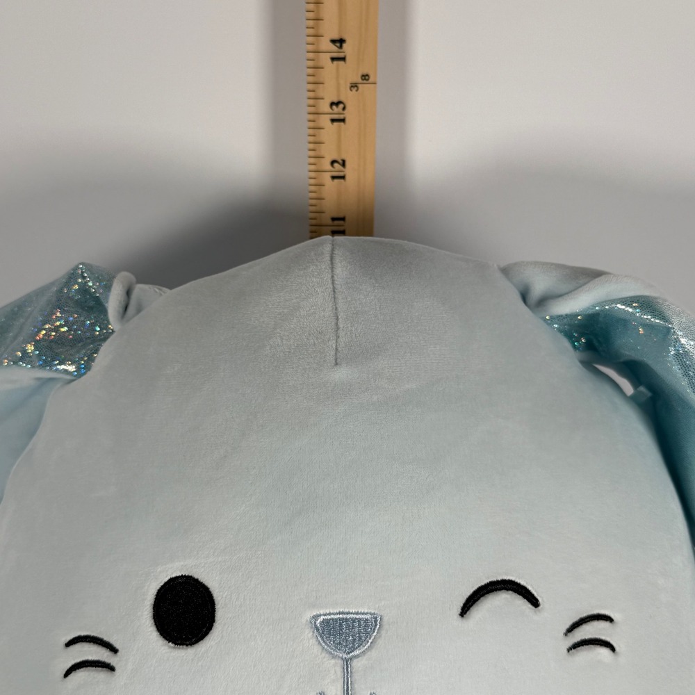 Squishmallows Bastian Blue Bunny Rabbit Easter 12" Plush Winking Shiny Ears 2025 - Picture 8 of 8
